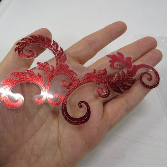 K & Company Dark Red Metallic Acetate w silver backed stickers 1 new 1 opened pk - Picture 6 of 10